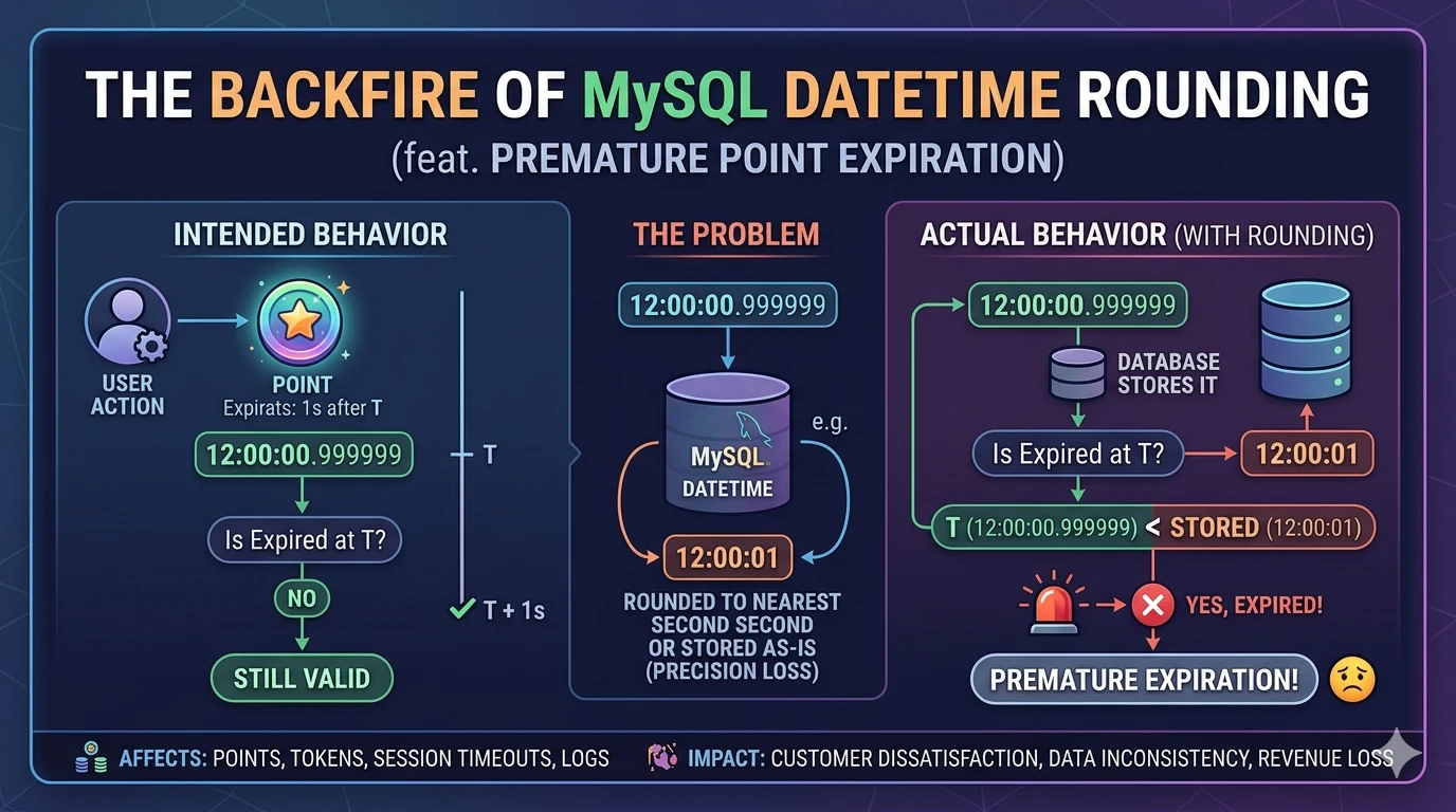 The Backfire of MySQL DATETIME Rounding (feat. A Broken 365-Day Streak)